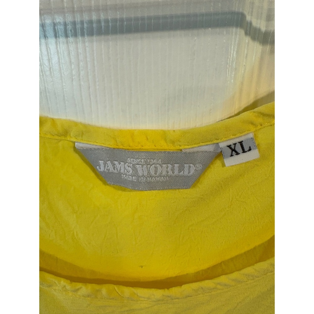 Jams World Tank Top Yellow Citrus Rayon Scoop Neck Sleeveless XL - Picture 4 of 6
